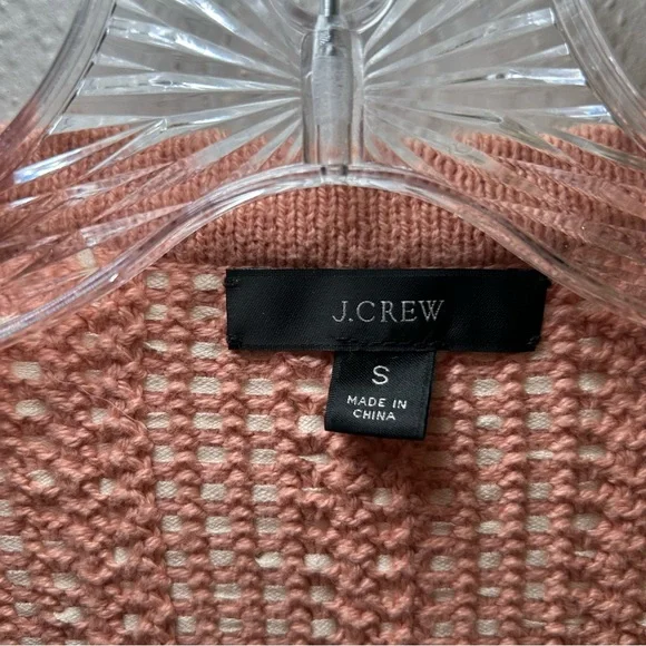 J. Crew Textured Knit Cardigan in Soft Pink women’s small preppy career office - Picture 5 of 8